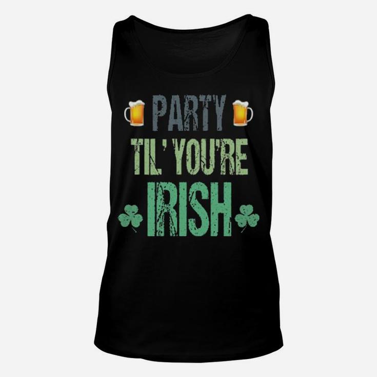 Party Til You're Irish Unisex Tank Top