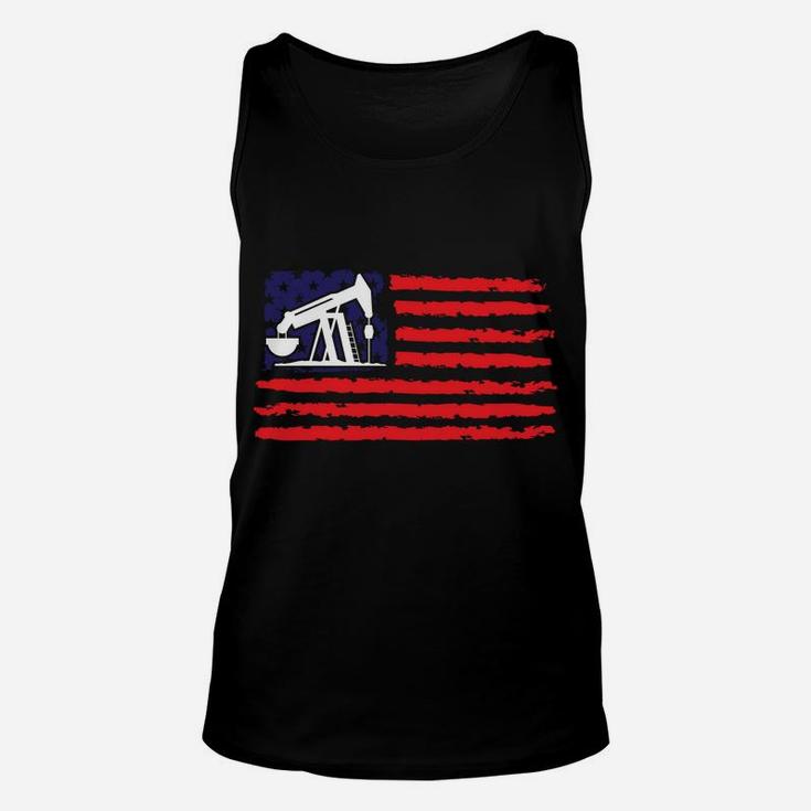 Patriotic Gift For American Roughneck Usa Oil & Gas Industry Unisex Tank Top