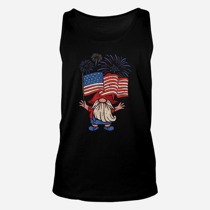 Patriotic Gnome 4Th Of July American Flag Independence Day Unisex Tank Top