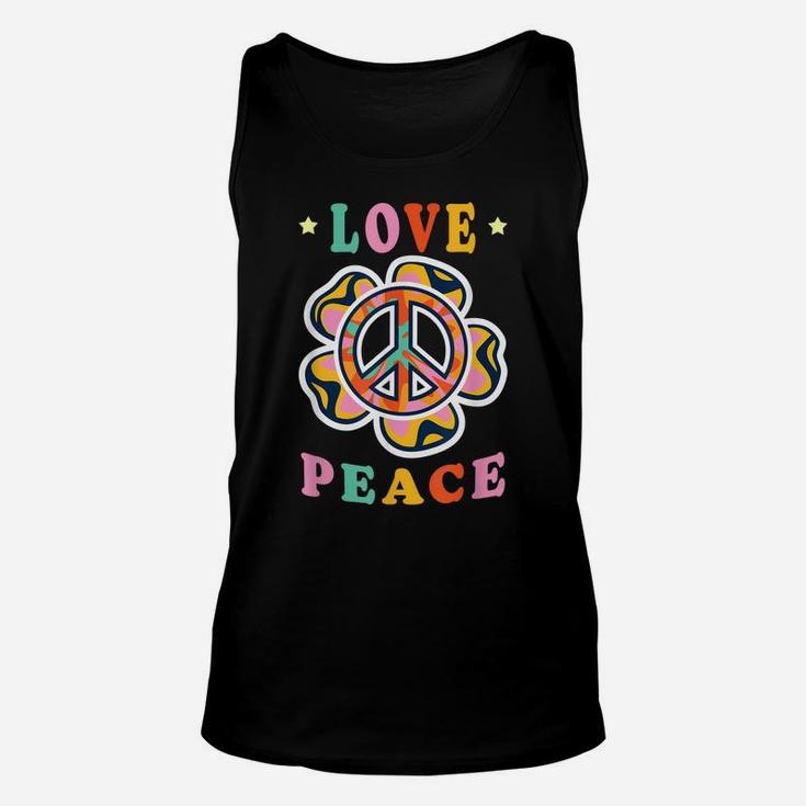 Peace Sign Flower Love Peace Hippie Costume 60S 70S Unisex Tank Top