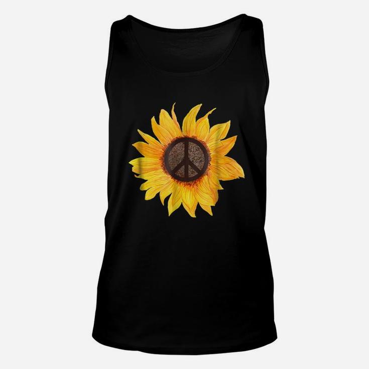 Peace Sunflower Flower Hippy Boho Style Gift T-Shirt Unisex Tank Top