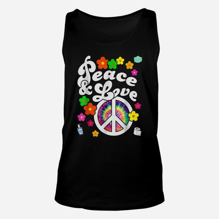 Peace Symbol And Love Tie Dye Shirt For Women Plus Size Unisex Tank Top