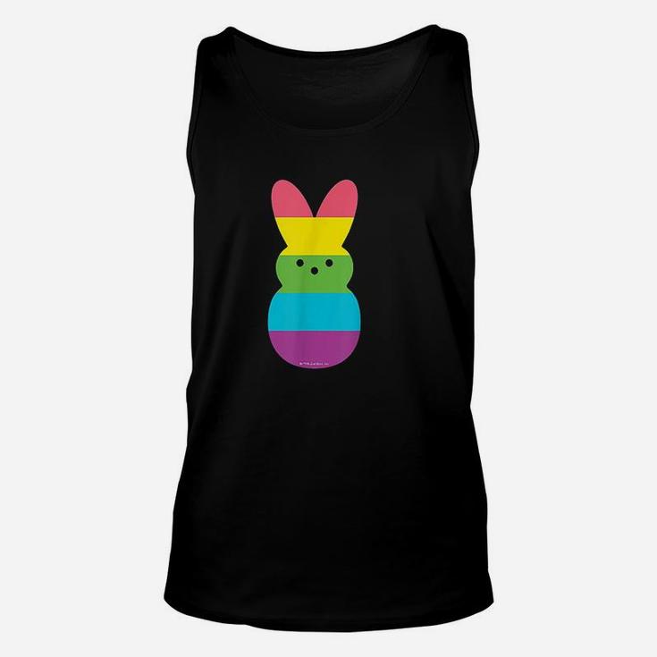 Peeps Rainbow Striped Bunny Peep Unisex Tank Top