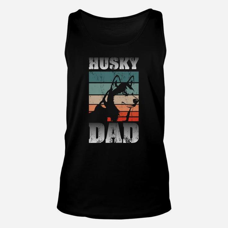 Pet Owner Men Husky Dad Fathers Day Dog Animal Retro Husky Unisex Tank Top