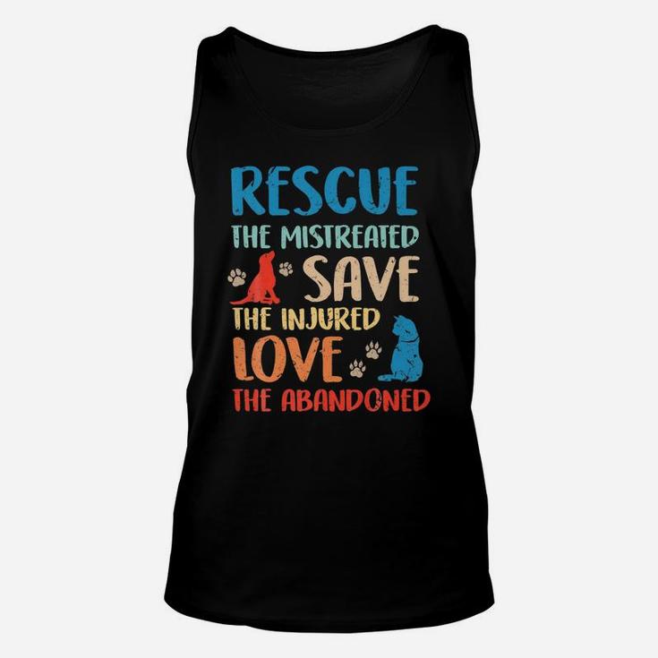 Ph Vintage-Animal Rescue Dog-Cat Lovers Costume Pet-Owners Unisex Tank Top