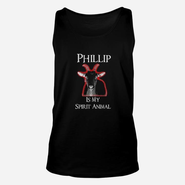 Phillip Is My Spirit Animal Black Unisex Tank Top