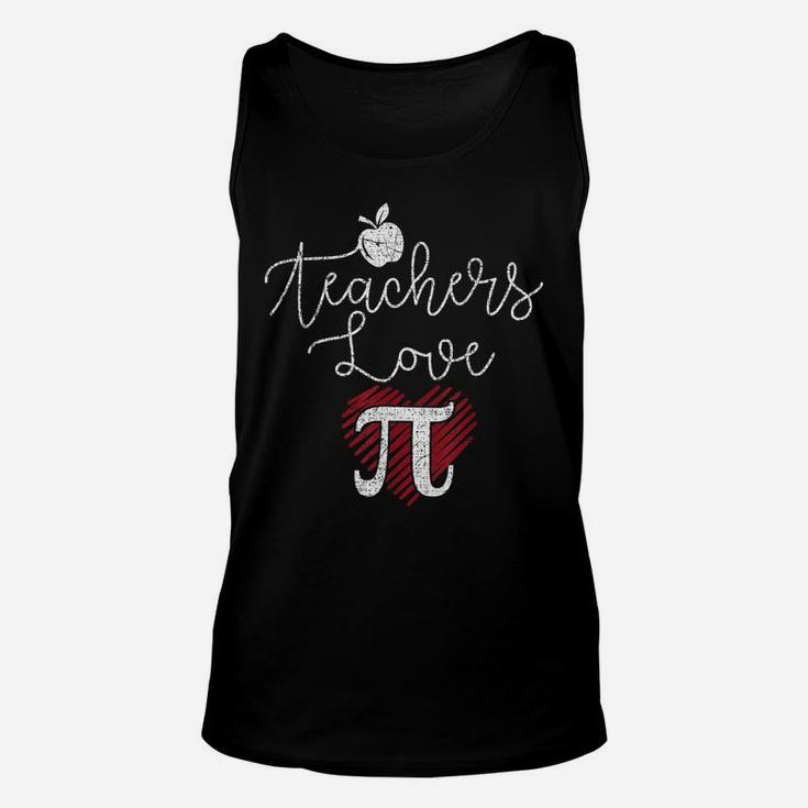 Pi Day Shirt Teachers Love Pi Math Gift Womens Mens Grunge Unisex Tank Top