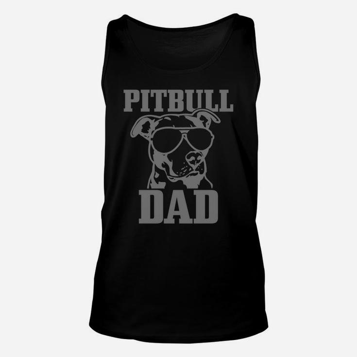 Pitbull Dad Funny Dog Pitbull Sunglasses Fathers Day Pitbull Unisex Tank Top