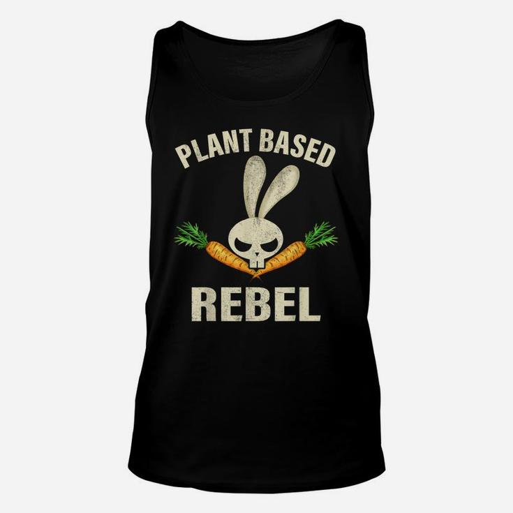 Plant Based Rebel Bunny Rabbit Funny Easter Vegan Unisex Tank Top