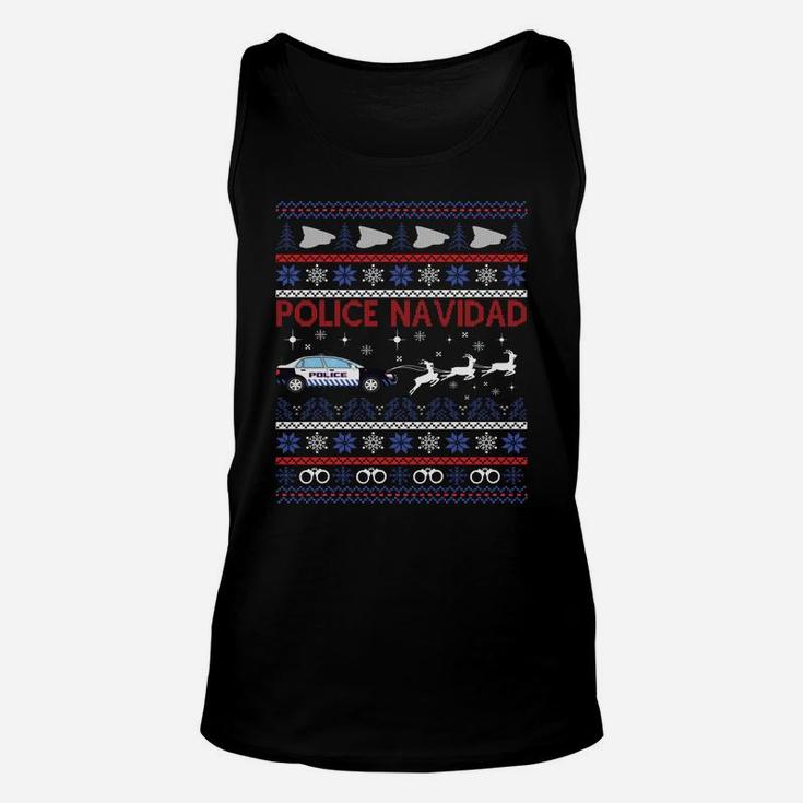 Police Navidad Ugly Christmas Sweater Design Sweatshirt Unisex Tank Top