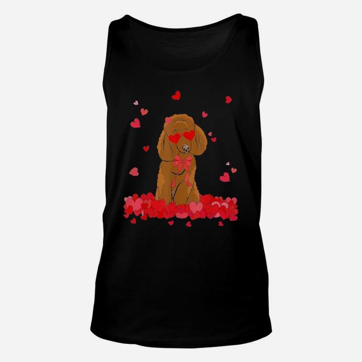 Poodle Valentines Day Unisex Tank Top