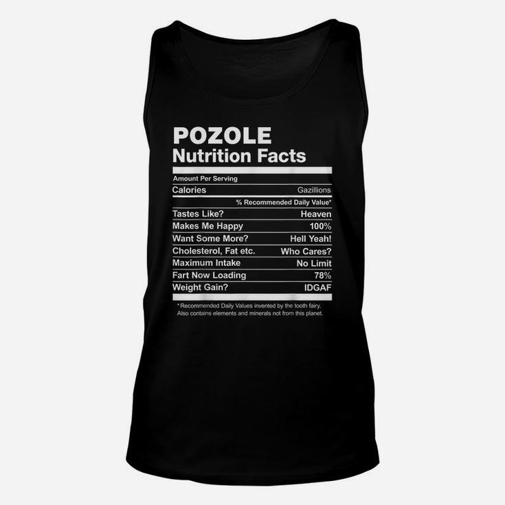Pozole Nutrition Facts Funny Graphic Unisex Tank Top