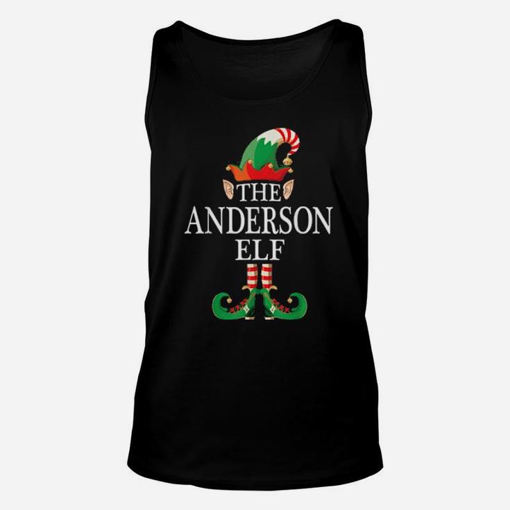 Proud Anderson Surname Xmas Family The Anderson Elf Unisex Tank Top