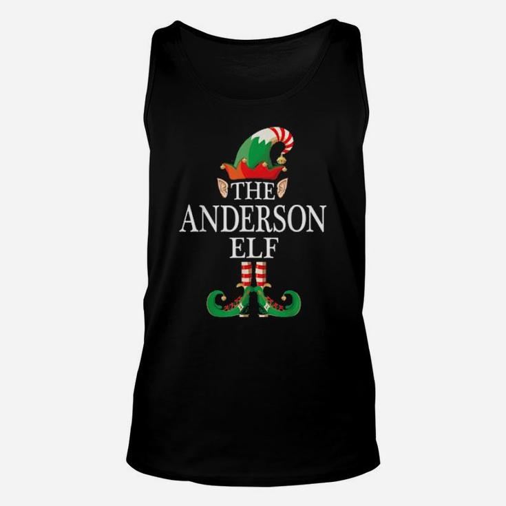Proud Anderson Surname Xmas Family The Anderson Elf Unisex Tank Top