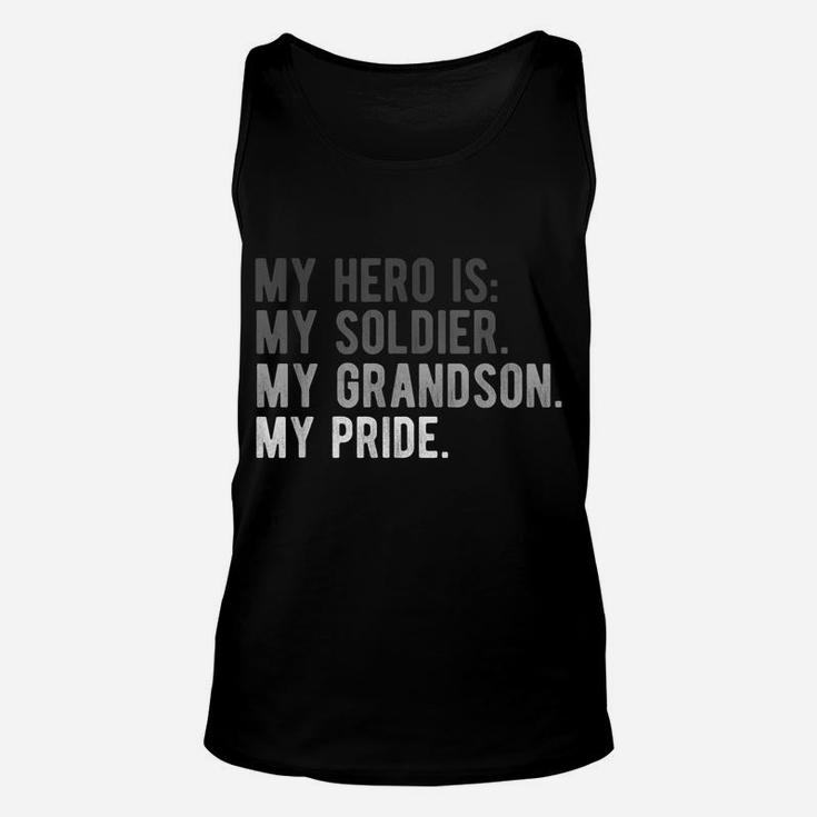Proud Army Grandpa Grandma Shirt Grandson Soldier Hero Tee Unisex Tank Top