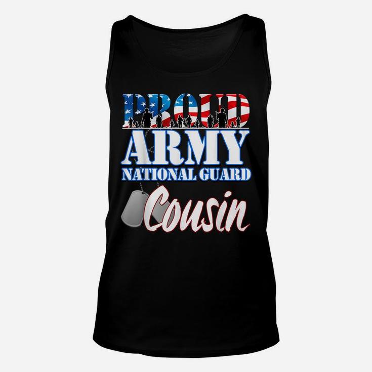 Proud Army National Guard Cousin Dog Tag Flag Shirt Men Unisex Tank Top
