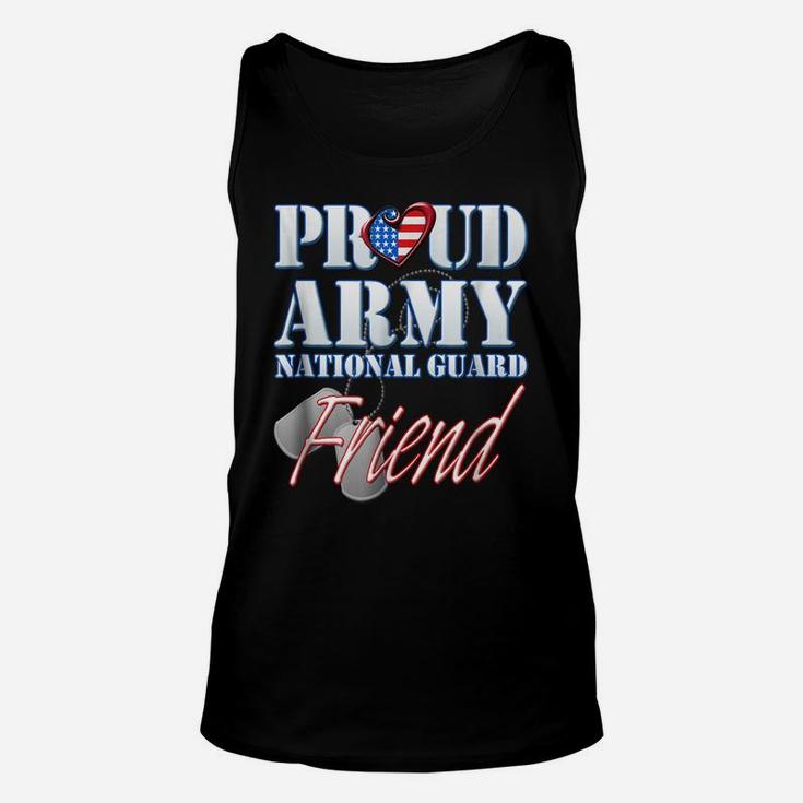 Proud Army National Guard Friend Usa Heart Flag Shirt Unisex Tank Top
