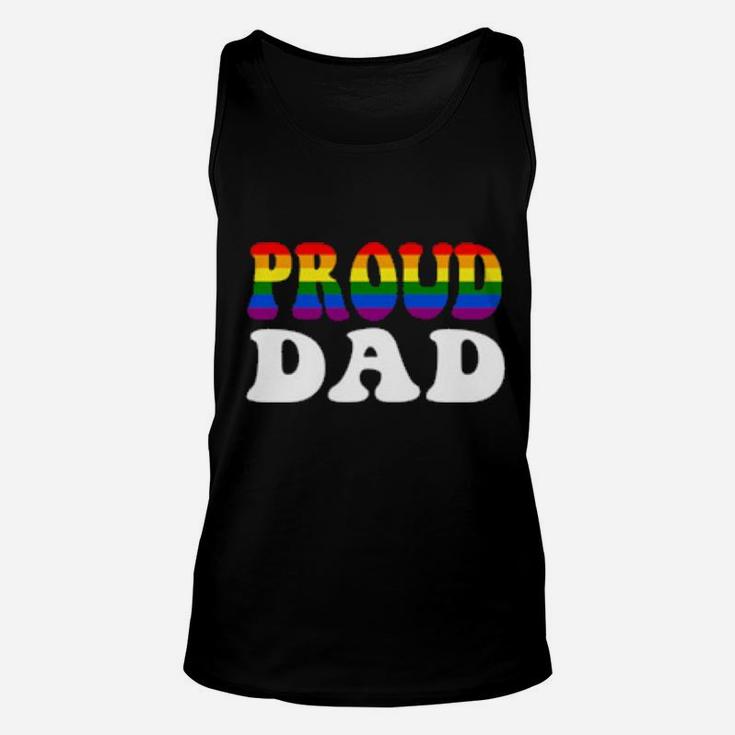 Proud Dad Lgbt Rainbow Gay Pride Unisex Tank Top