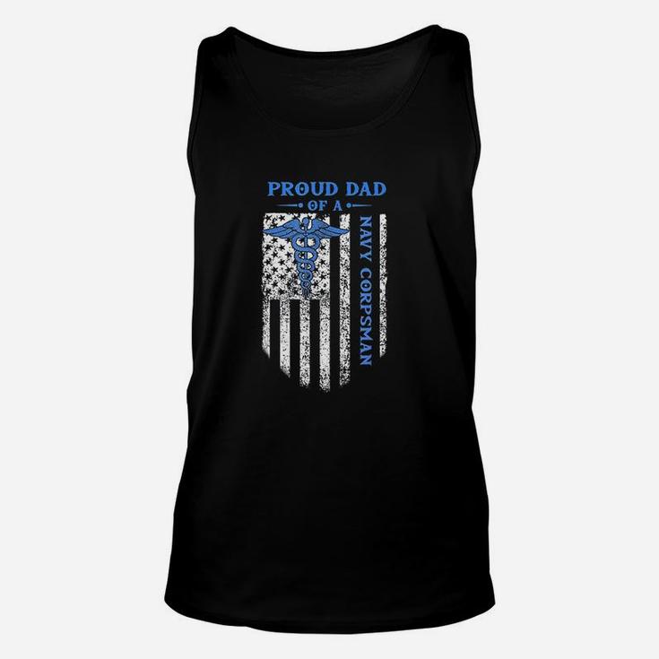 Proud Dad Of A Navy Corpsman Unisex Tank Top