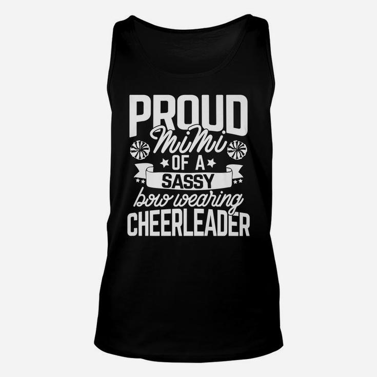 Proud Mimi Of A Sassy Bow Wearing Cheerleader Cheerleading Unisex Tank Top