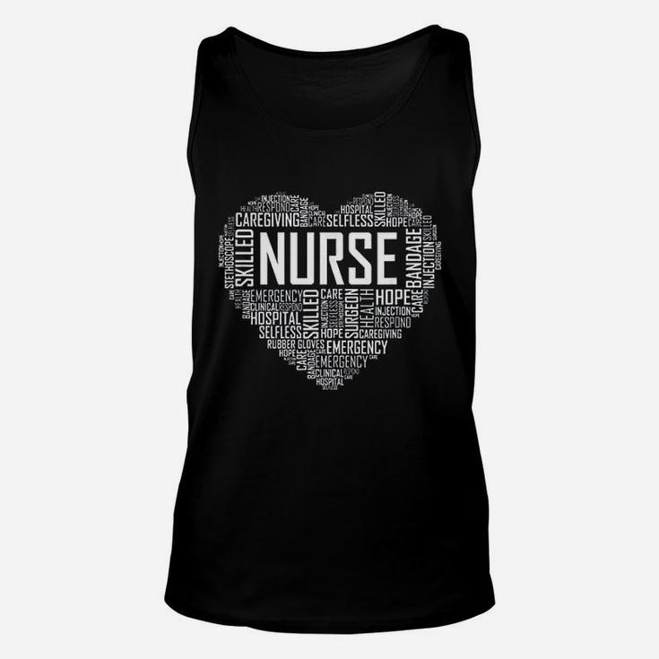 Proud Nurse Heart Lover Unisex Tank Top