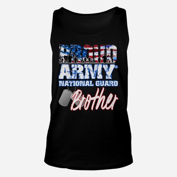 Proud Patriotic Army National Guard Brother Usa Flag Men Unisex Tank Top
