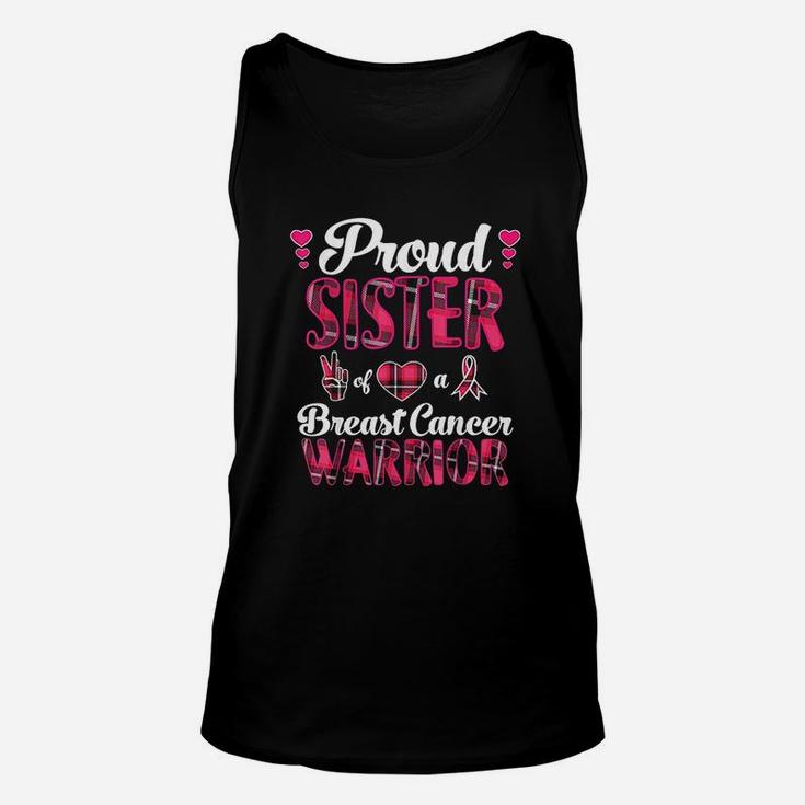 Proud Sister Awareness Warrior Pink Ribbon Unisex Tank Top