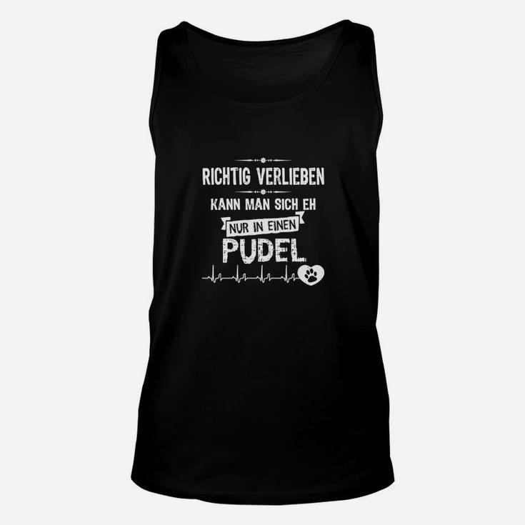 Pudel-Liebhaber Unisex TankTop: Spruch & Herzfrequenz-Design