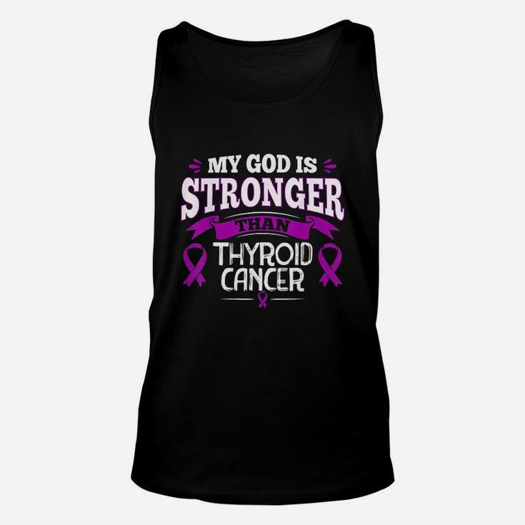 Purple Ribbon  Thyroid Survivor Unisex Tank Top