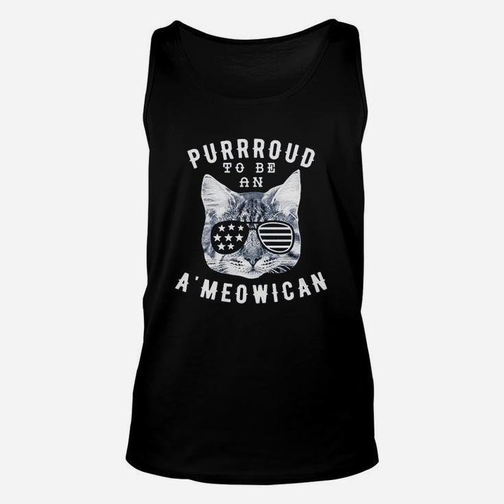 Purroud To Be An Ameowican Funny 4Th Of July Cat Unisex Tank Top