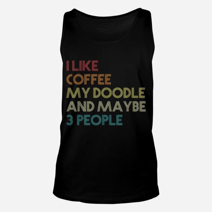 Pyredoodle Dog Owner Coffee Lovers Quote Gift Vintage Retro Unisex Tank Top
