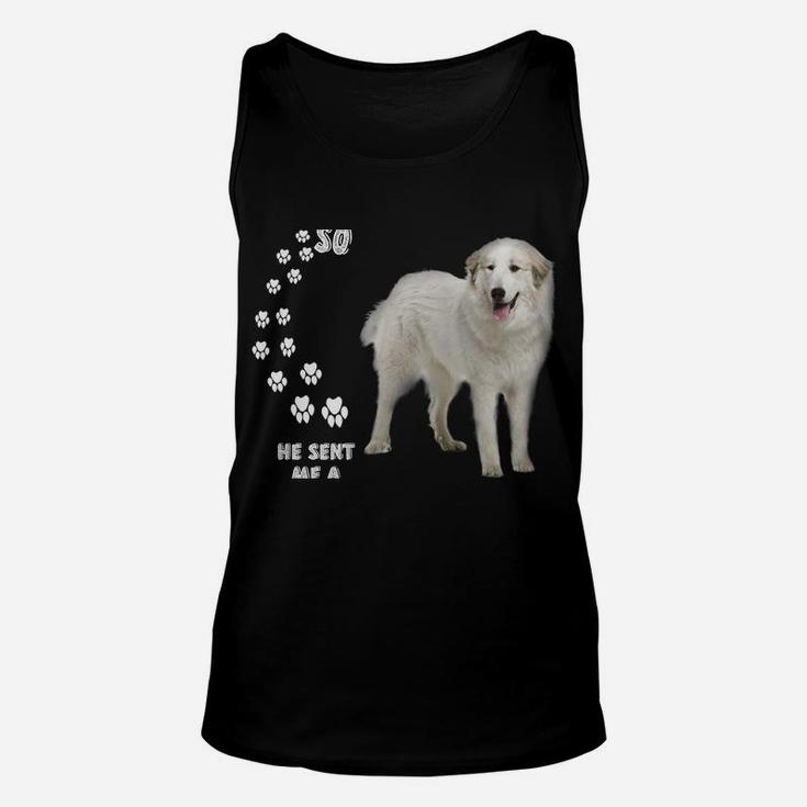Pyrenean Mountain Dog Mom Dad Costume, Cute Great Pyrenees Unisex Tank Top