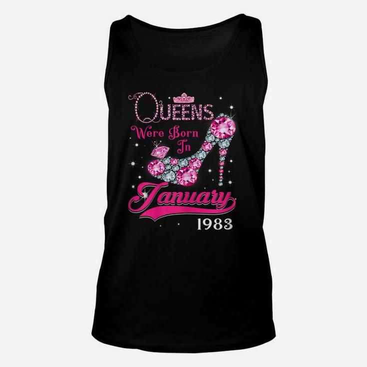 Queen 37Th Birthday Gift Queens Are Born In January 1983 Unisex Tank Top