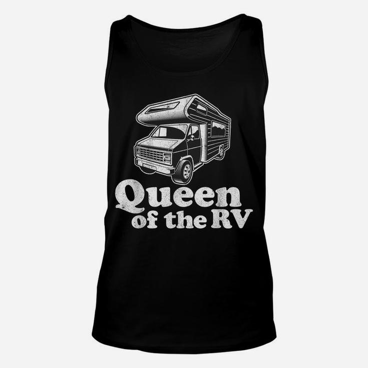 Queen Of The Rv Funny Camping Retro Motorhome Womens Gift Unisex Tank Top
