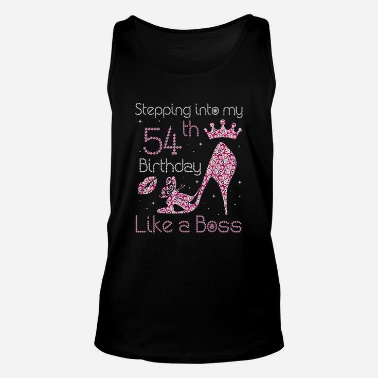 Queen Stepping Into My 54Th Birthday Like A Boss Born 1967 Unisex Tank Top