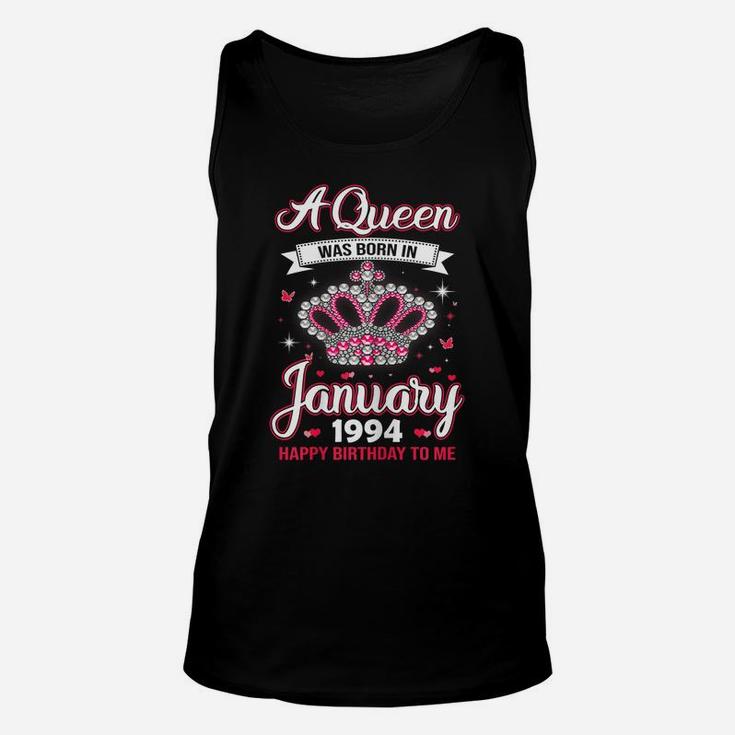 Queens Are Born In January 1994 Gift 27Th Birthday Gift Unisex Tank Top