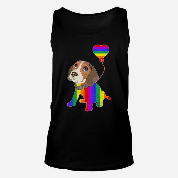 Rainbow Beagle Unicorn Pride Lgbt Gay Lesbian Unisex Tank Top