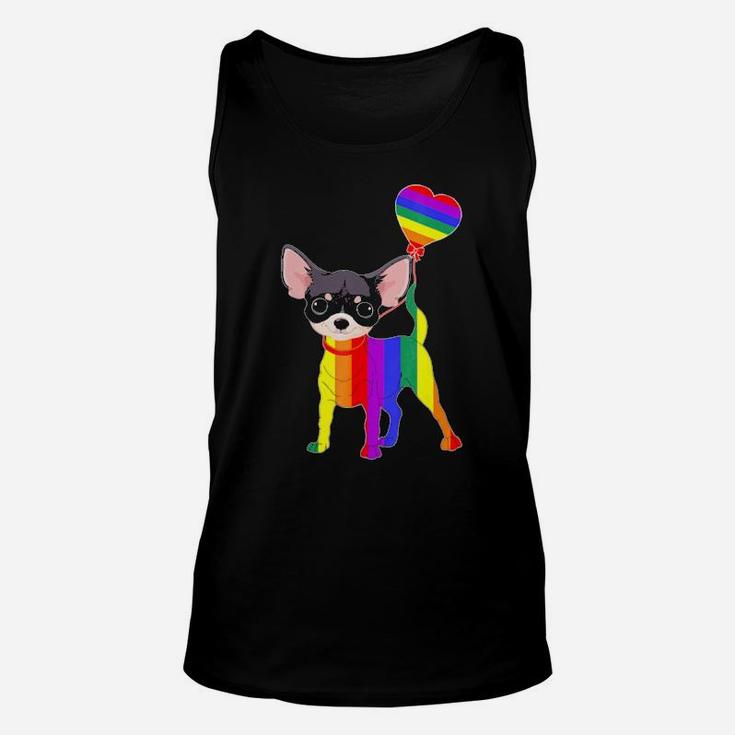 Rainbow Chihuahua Unicorn Pride Lgbt Gay Lesbian Unisex Tank Top