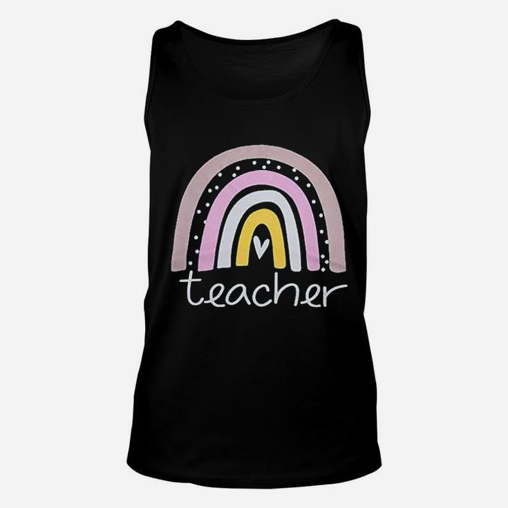 Rainbow Teacher Teacher Love Heart Cute Unisex Tank Top