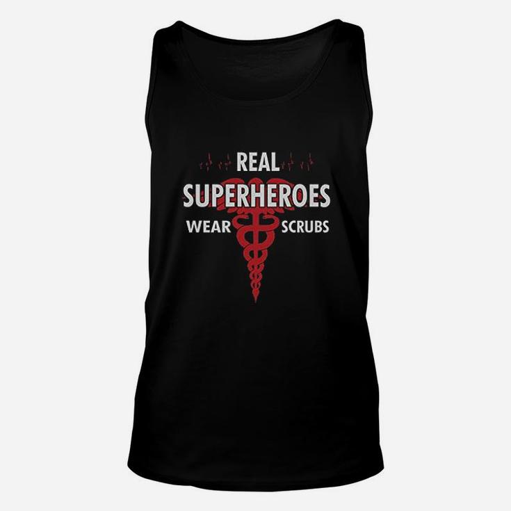 Real Superheroes Wear Nurse Women Unisex Tank Top