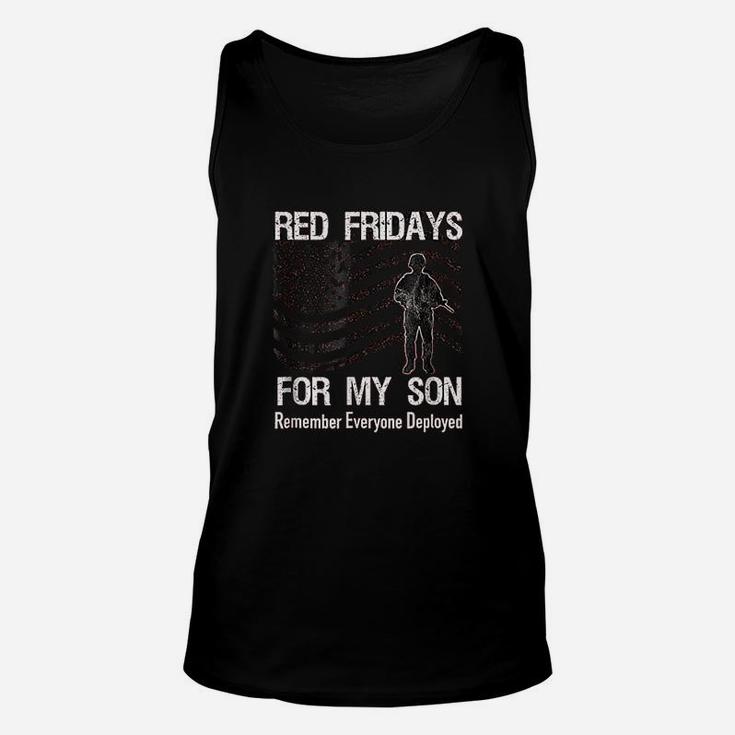 Red Friday Military On Flag Family Deployed Unisex Tank Top