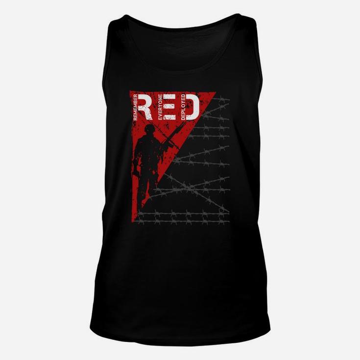 Red Friday Military Shirts Support Army Navy Soldiers Unisex Tank Top