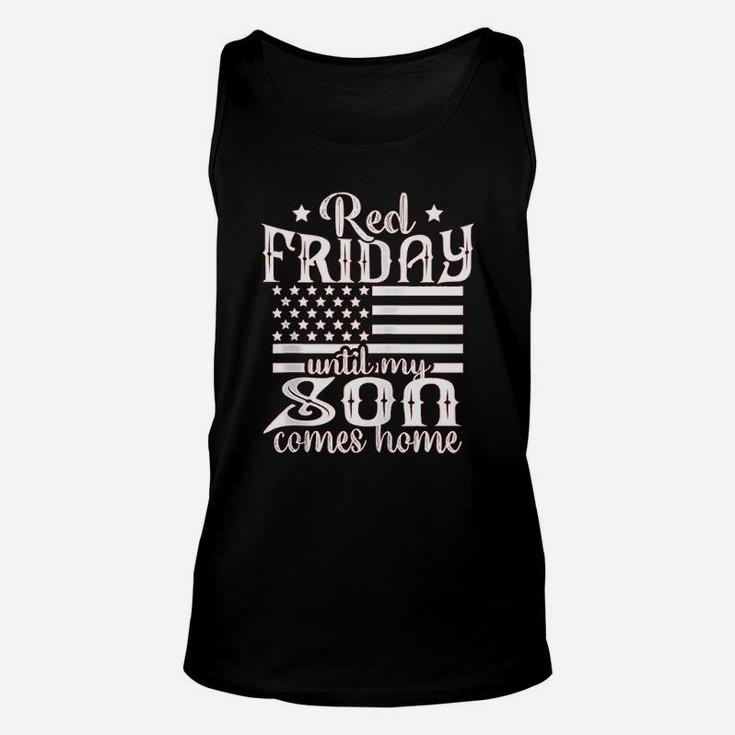 Red Friday Support Military Family Son Zip Unisex Tank Top