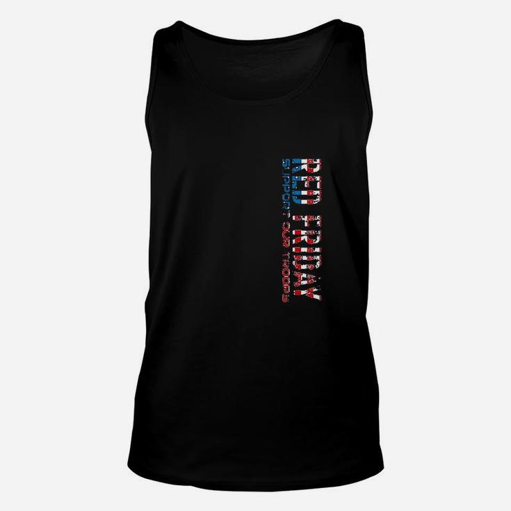 Red Friday Support Our Troops For Veterans Unisex Tank Top