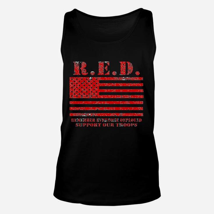 Red Support Our Troops Wear Red On Friday Unisex Tank Top