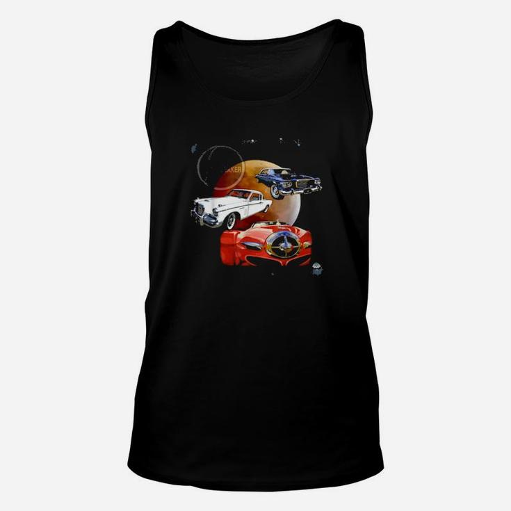 Red White Cool Trio Of Classic Studebakers Unisex Tank Top