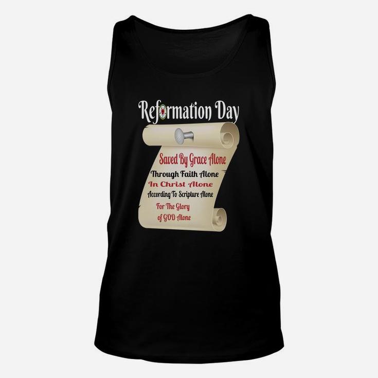 Reformation Day Five Solas Christian Theology T-shirt Unisex Tank Top
