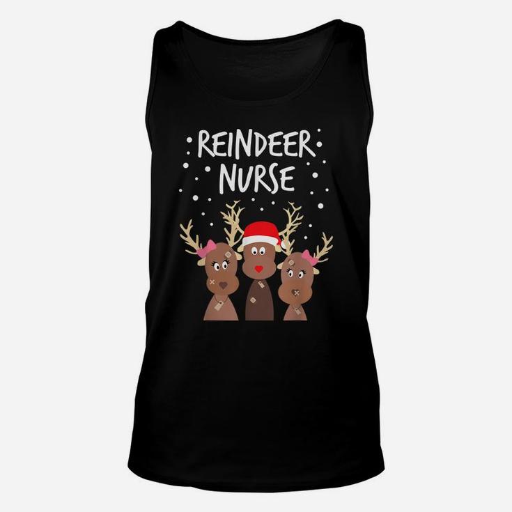 Reindeer Nurse Christmas Funny Nurses Xmas Gift Unisex Tank Top