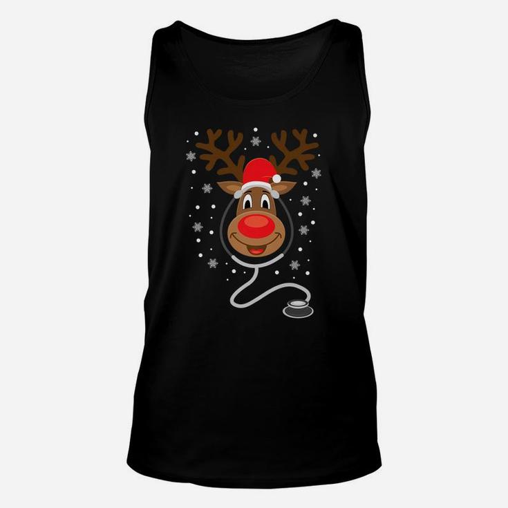 Reindeer Nurse Christmas Funny Nurses Xmas Gift Unisex Tank Top