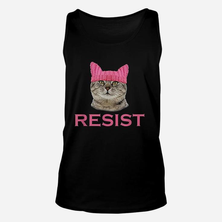 Resist Persist Protest March Cat Hat Unisex Tank Top